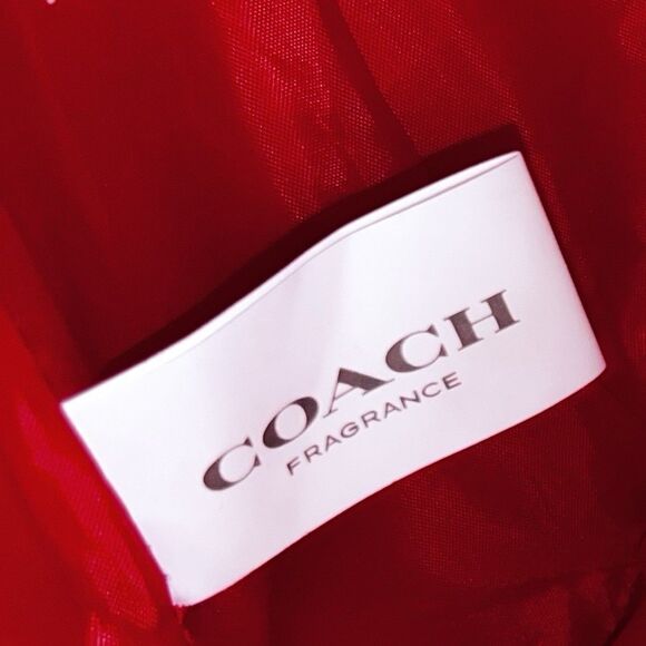 Coach Red Polyester Christmas Tote Fragrance Promo Gift-Ready Carryall EUC - Picture 7 of 8